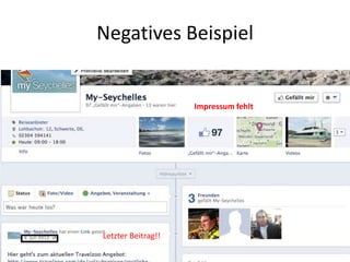Negatives Beispiel
Impressum fehlt
Letzter Beitrag!!
 