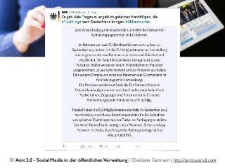 © Amt 2.0 - Social Media in der öffentlichen Verwaltung | Christiane Germann | http://amtzweinull.com26
 