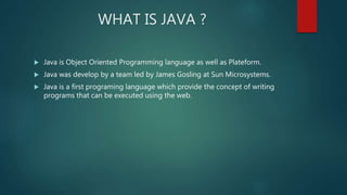 Prasentation on java | PPT
