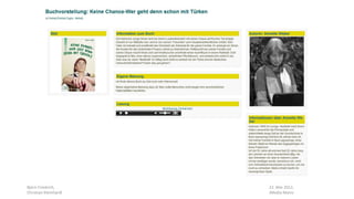 Björn Friedrich,
Christian Kleinhanß
22. Mai 2012,
iMedia Mainz
 