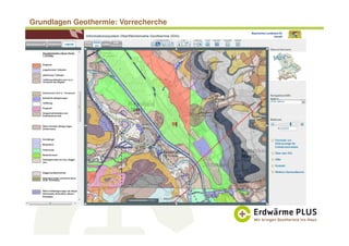 Grundlagen Geothermie: Vorrecherche
 