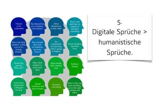 5. 
Digitale Sprüche > 
humanistische
Sprüche.
 