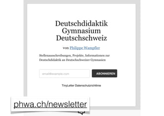 phwa.ch/newsletter
 