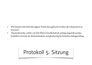Protokoll 5. Sitzung
 