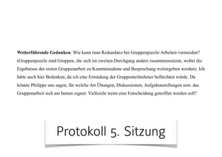 Protokoll 5. Sitzung
 