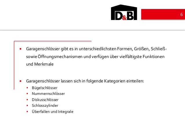 Mit einem Garagenschloss zu einem Maximum an Sicherheit