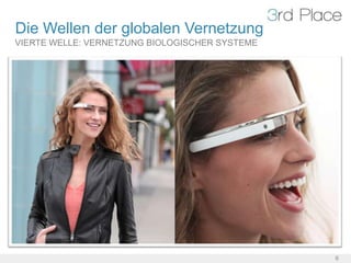 Die Wellen der globalen Vernetzung
VIERTE WELLE: VERNETZUNG BIOLOGISCHER SYSTEME




                                                6
 