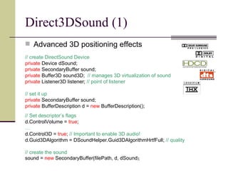 Prasentation Managed DirectX | PPT