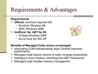 Prasentation Managed DirectX | PPT