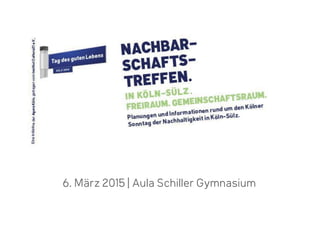 6. März 2015 | Aula Schiller Gymnasium
 
