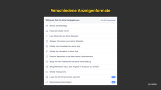 Verschiedene Anzeigenformate
 