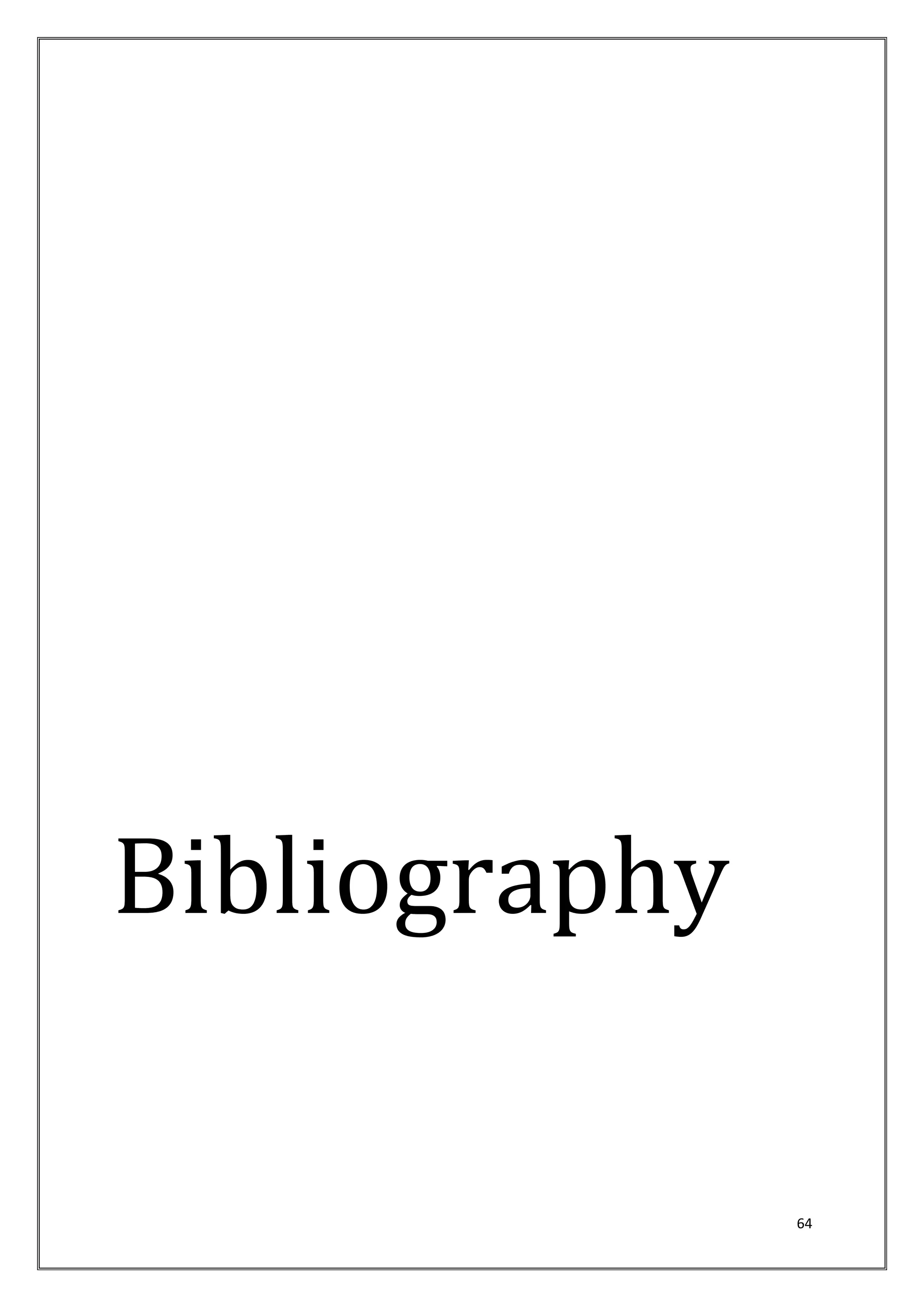64 
Bibliography 
 
