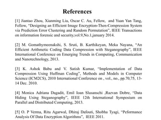 An Efficient encryption using Data compression towards Steganography ... image.