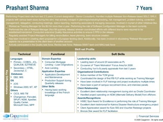 Prashant Sharma 7 Years ,[object Object],[object Object],[object Object],[object Object],[object Object],[object Object],[object Object],[object Object],© 2009 Capgemini - All rights reserved Skill set Profile Key Differentiators Technical Functional Soft Skills ,[object Object],[object Object],[object Object],[object Object],[object Object],[object Object],[object Object],[object Object],[object Object],[object Object],[object Object],[object Object],[object Object],[object Object],[object Object],[object Object],[object Object],[object Object],[object Object],[object Object],[object Object],[object Object],[object Object],[object Object],[object Object],[object Object],[object Object],[object Object],[object Object],[object Object],[object Object],[object Object],[object Object],[object Object],[object Object],[object Object]
