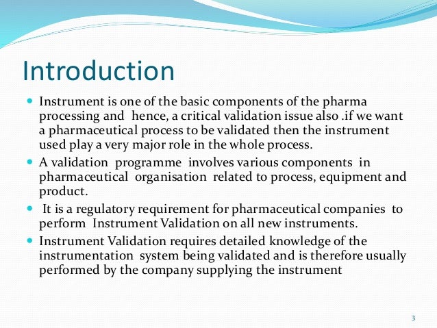 Instrument validation