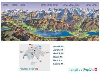 Anreise ab:
Zürich: 2 h
Genf: 2.5 h
Basel: 2 h
Bern: 1 h
Luzern: 1h
 