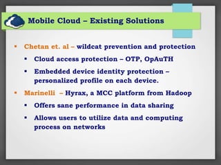 Mobile Cloud Computing Challenges and Security | PPTX