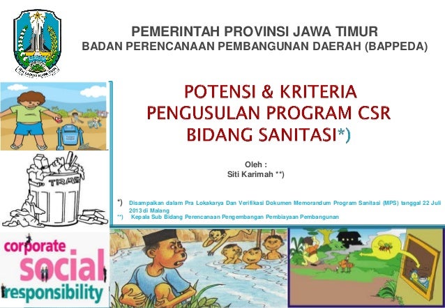 Potensi dan Kriteria Usulan Program dan Kegiatan melalui CSR