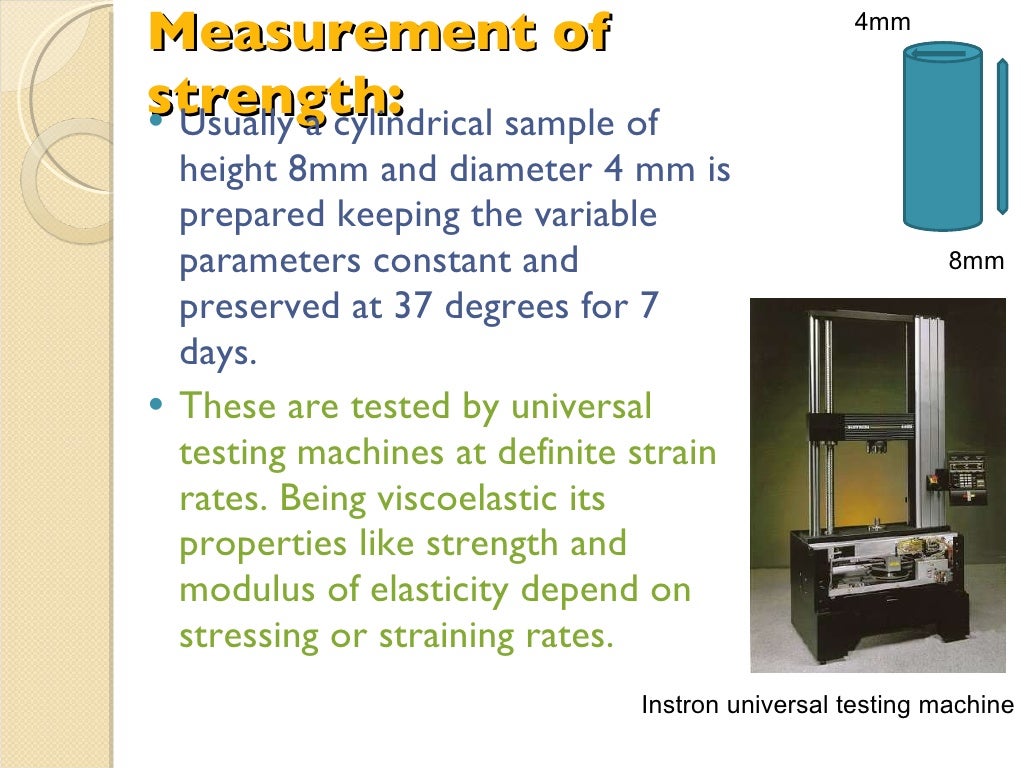Strength and Creep of dental amalgam