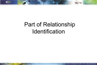 Part of Relationship
  Identification
 