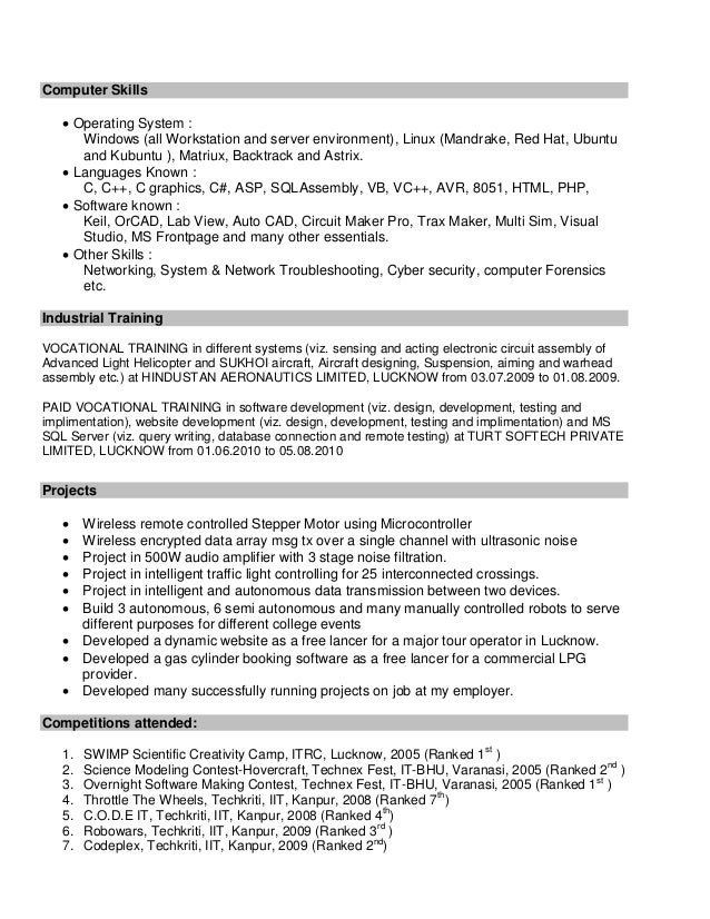 view sample resume