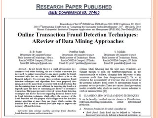 RESEARCH PAPER PUBLISHED
IEEE CONFERENCE ID: 37465
 