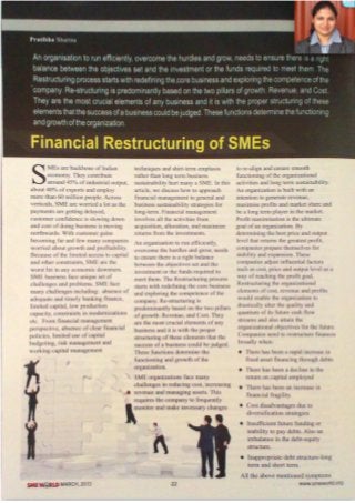 Financial Restructuring of SMEs  