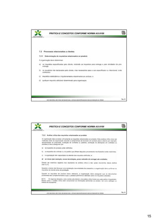 15
PRÁTICA E CONCEITOS CONFORME NORMA AS-9100
Pág.
Pág. 29
29
ESTE MATERIAL NÃO PODE SER MODIFICADO, COPIADO NEM REPRODUZIDO SEM AUTORIZAÇÃO DA TRÍADE
ESTE MATERIAL NÃO PODE SER MODIFICADO, COPIADO NEM REPRODUZIDO SEM AUTORIZAÇÃO DA TRÍADE
PRÁTICA E CONCEITOS CONFORME NORMA AS-9100
Pág.
Pág. 30
30
ESTE MATERIAL NÃO PODE SER MODIFICADO, COPIADO NEM REPRODUZIDO SEM AUTORIZAÇÃO DA TRÍADE
ESTE MATERIAL NÃO PODE SER MODIFICADO, COPIADO NEM REPRODUZIDO SEM AUTORIZAÇÃO DA TRÍADE
 