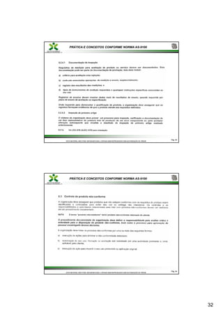 32
PRÁTICA E CONCEITOS CONFORME NORMA AS-9100
Pág.
Pág. 63
63
ESTE MATERIAL NÃO PODE SER MODIFICADO, COPIADO NEM REPRODUZIDO SEM AUTORIZAÇÃO DA TRÍADE
ESTE MATERIAL NÃO PODE SER MODIFICADO, COPIADO NEM REPRODUZIDO SEM AUTORIZAÇÃO DA TRÍADE
PRÁTICA E CONCEITOS CONFORME NORMA AS-9100
Pág.
Pág. 64
64
ESTE MATERIAL NÃO PODE SER MODIFICADO, COPIADO NEM REPRODUZIDO SEM AUTORIZAÇÃO DA TRÍADE
ESTE MATERIAL NÃO PODE SER MODIFICADO, COPIADO NEM REPRODUZIDO SEM AUTORIZAÇÃO DA TRÍADE
 