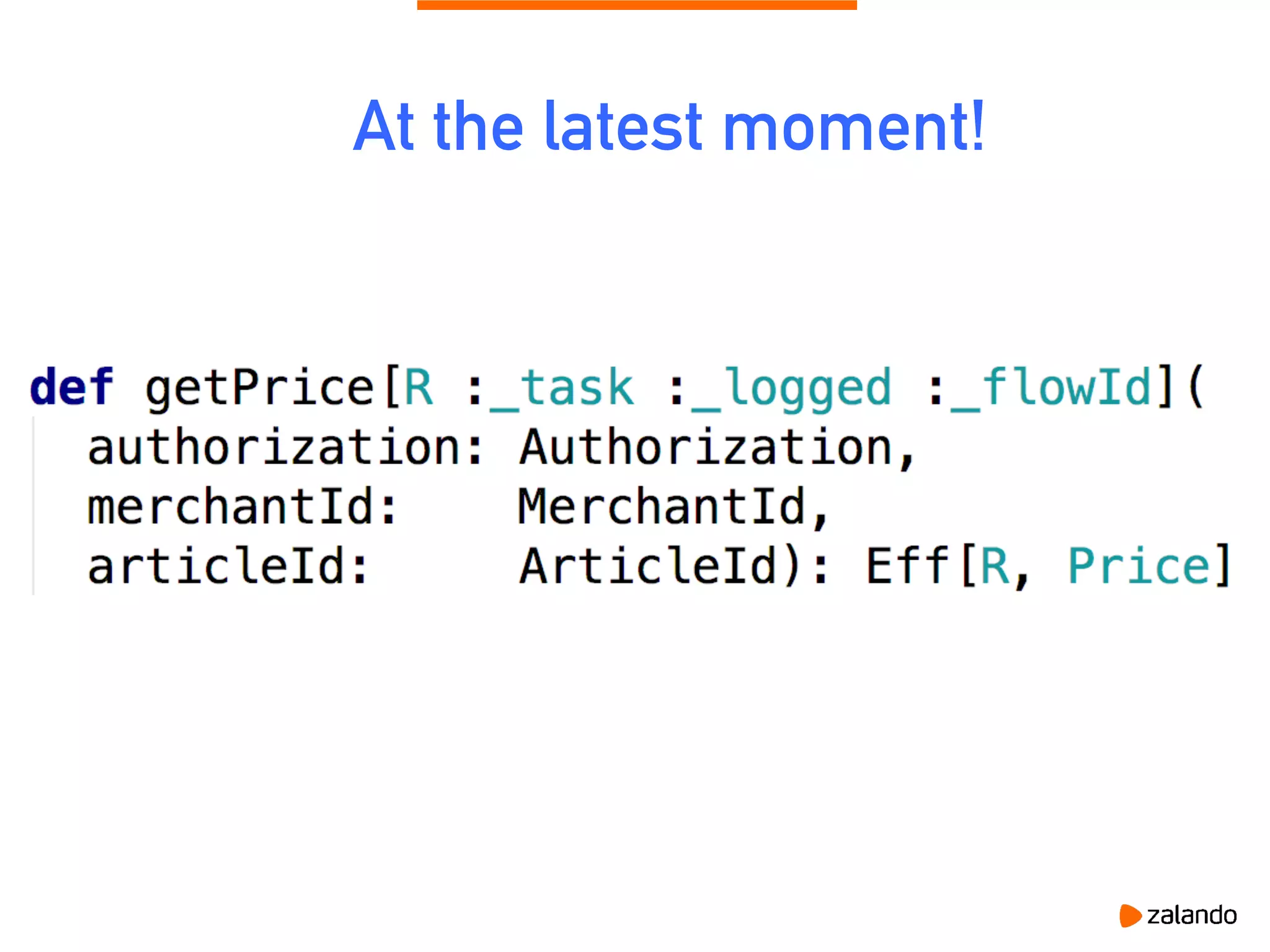 At the latest moment!
 