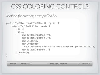 CSS COLORING CONTROLS
-fx-base: red;
+
=
 