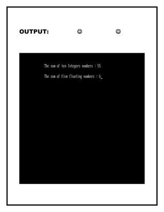 OUTPUT:  
 