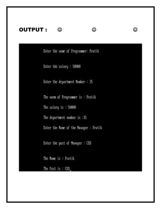 OUTPUT :   
 