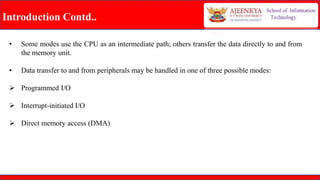 Modes of data transfer.computer architecture. | PPT