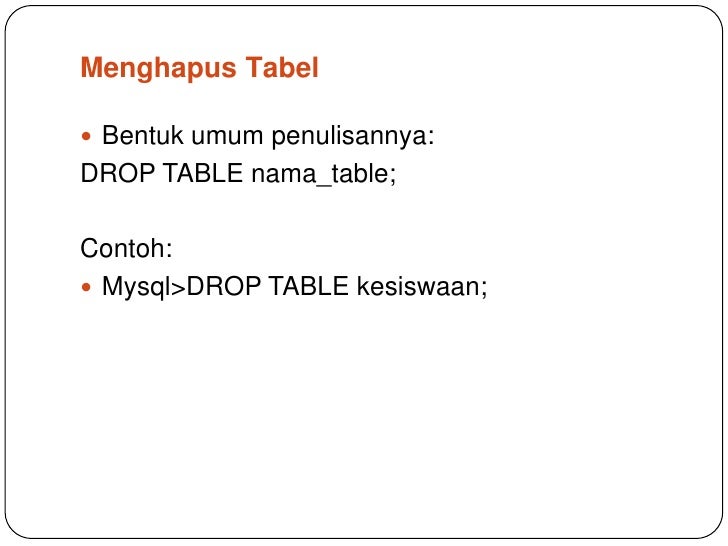 Pratikum sistem basis data 2 Pratikum sistem basis data 2