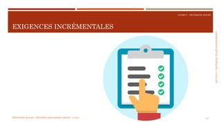 SECTION6:PRATIQUESDEDÉVELOPPEMEBNT
COURS 5 : PRATIQUES AGILES
EXIGENCES INCRÉMENTALES
127MÉTHODES AGILES | MOSTEFAI MOHAMMED AMINE | © 2018
 