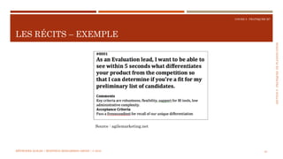 SECTION5:PRATIQUESDEPLANIFICATION
COURS 5 : PRATIQUER XP
LES RÉCITS – EXEMPLE
87
Source : agilemarketing.net
MÉTHODES AGILES | MOSTEFAI MOHAMMED AMINE | © 2018
 