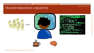SECTION5:PRATIQUESDEPLANIFICATION
COURS 5 : PRATIQUER XP
TRANSFORMATION CRÉATIVE
Tâches
MÉTHODES AGILES | MOSTEFAI MOHAMMED AMINE | © 2018
 
