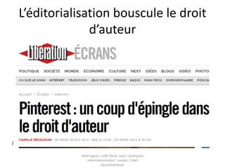 Source : dictionnaire des concepts info documentaires.. Duplessis,
Ballarini. En ligne sur Savoirscdi
 