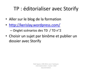 Media = document indissociable
du dispositif médiatique
• « Le document ne devient un média que dans
les dispositifs qui permettent de le créer et de
le transmettre. Le dispositif combine :
– le canal technique, celui des outils de production
et de diffusion du message,
– et un canal institutionnel, celui de l’organisation
sociale de l’usage de ces outils »
Source : CSEM Conseil Supérieur de l’Education aux Médias de Wallonie , 2013
http://www.educationauxmedias.eu/outils/brochures/csem/les_competences_en_education_aux_medias_ca
dre_general
 