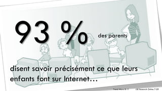 93 %                     des parents




disent savoir précisément ce que leurs
enfants font sur Internet…
               ...