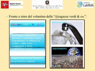 • Fronte e retro del volantino delle “@ragazze verdi & co.”.
 