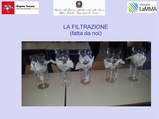 LA FILTRAZIONE
(fatta da noi)
 