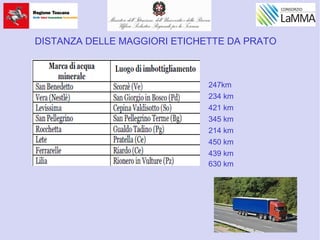 DISTANZA DELLE MAGGIORI ETICHETTE DA PRATO
247km
234 km
421 km
345 km
214 km
450 km
439 km
630 km
 