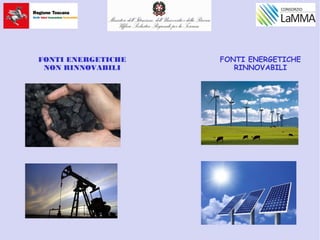FONTI ENERGETICHE
NON RINNOVABILI
FONTI ENERGETICHE
RINNOVABILI
 