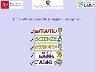 Il progetto ha coinvolto le seguenti discipline:
✓
✓
✓
✓
✓
 