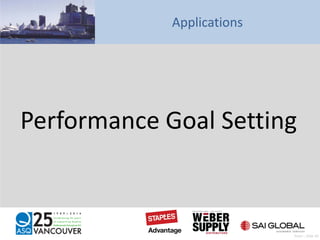 Applications
Performance Goal Setting
Pratt – Slide 40
 