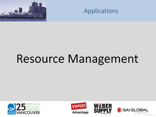 Applications
Resource Management
Pratt – Slide 51
 