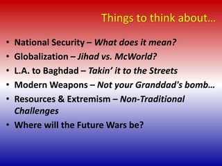 National Defense, International Security, & Globalization in the Post ...