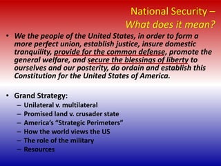 National Defense, International Security, & Globalization in the Post ...